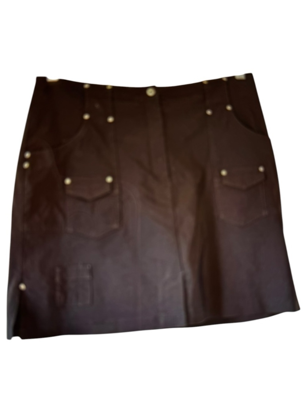 Vintage Jamie Sadock Black Nylon Blend Golf Skort Silver Tone Studs 4 Pocket 6